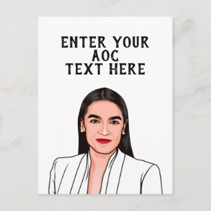 PERSONALIZED ALEXANDRIA OCASIO-CORTEZ POSTCARD