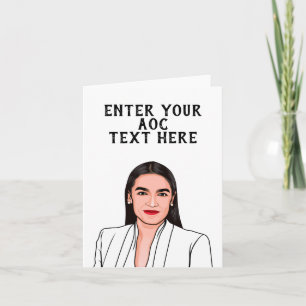PERSONALIZED ALEXANDRIA OCASIO-CORTEZ THANK YOU CARD