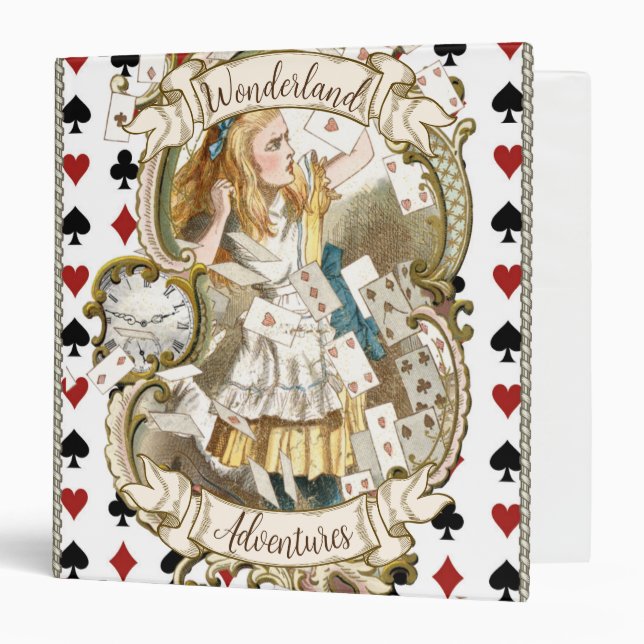Personalized Alice in Wonderland Adventures Binder (Front/Inside)