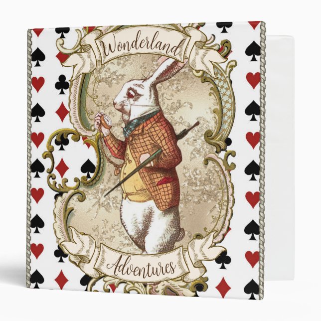 Personalized Alice in Wonderland Scrapbook Binder (Front/Inside)