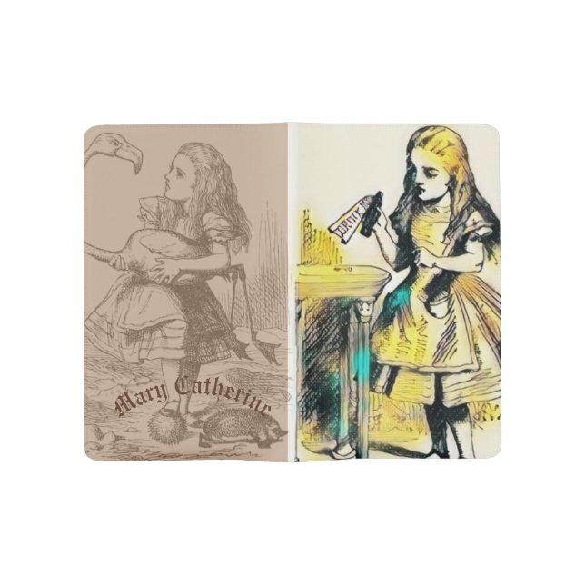 Personalized Alice's Adventures in Wonderland Large Moleskine Notebook (Opened)