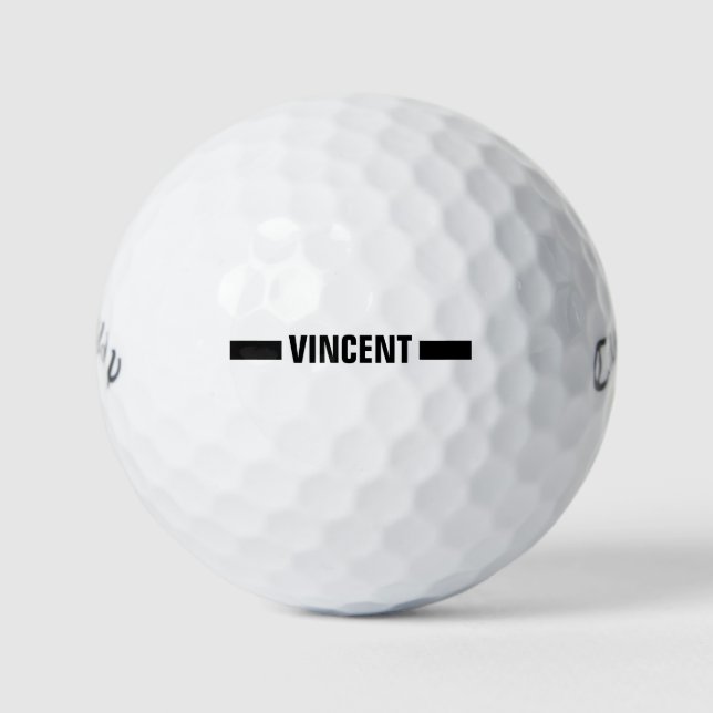 Personalized Alignment Aid Golf Balls (Front)