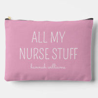 Personalized All My Nurse Stuff Cute Pink