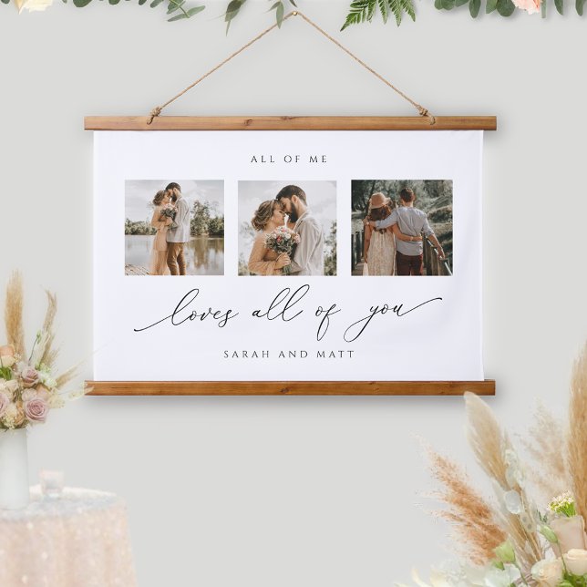 Personalized All Of Me Loves All of You Photo Hanging Tapestry (Creator Uploaded)