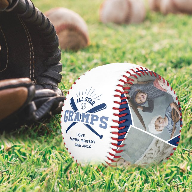 Personalized “All Star Gramps” Blue Baseball (Creator Uploaded)