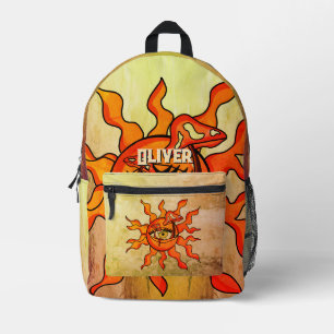 Personalized All Sun-Seeing Mushroom Rays Printed Backpack