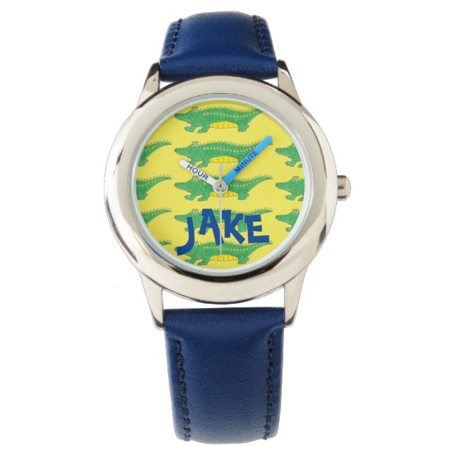 Personalized Alligator Gator Crocodile Croc Watch (Front)