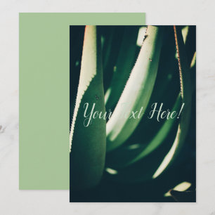 Personalized Aloe Plant Green Invitation Card