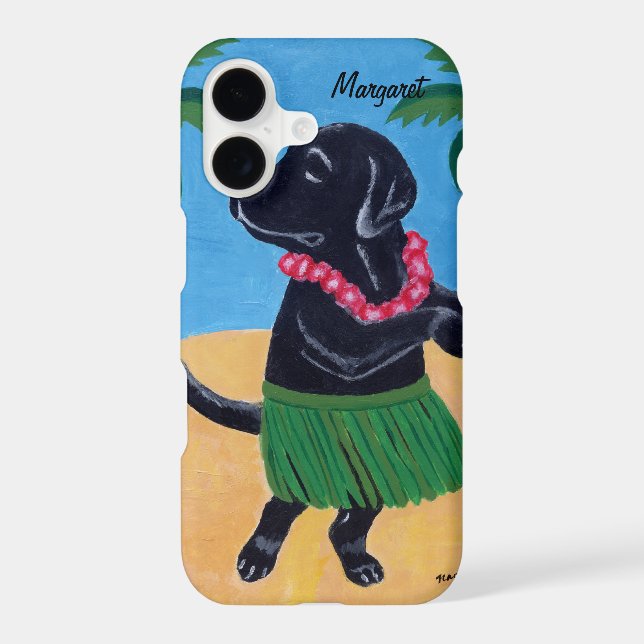 Personalized Aloha Black Labrador iPhone7 Case (Back)