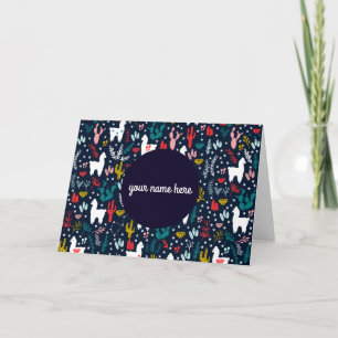 Personalized Alpaca Folded Card