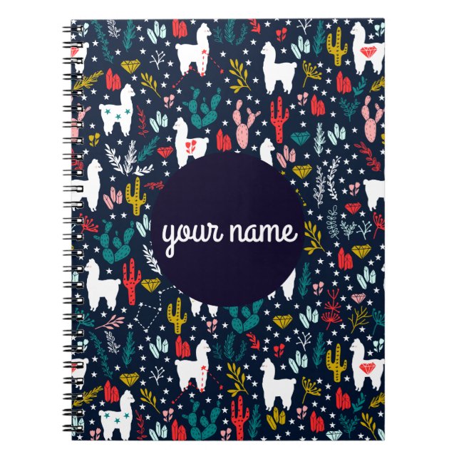 Personalized Alpaca Spiral Notebook (Front)