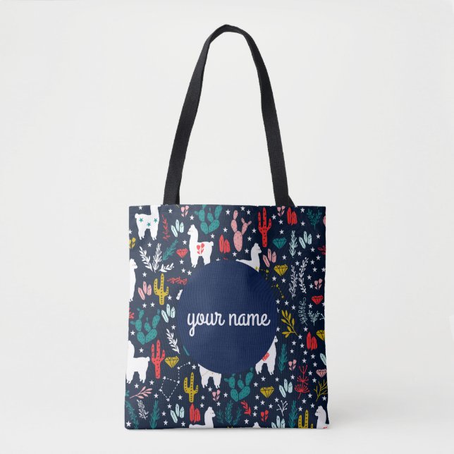 Personalized Alpaca Tote Bag (Front)