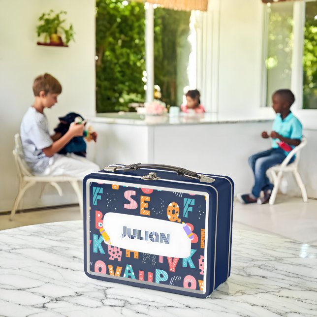 Personalized Alphabet Fun - Back to School Metal Lunch Box (Creator Uploaded)