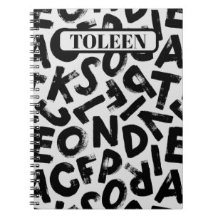 Personalized Alphabet Letter Pattern Notebook