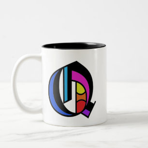 Personalized Alphabet modern Q Mug