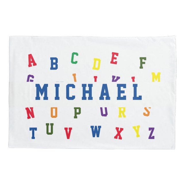 Personalized Alphabet Pillowcase (Back)
