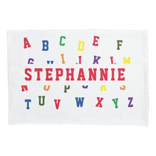 Personalized Alphabet Pillowcase (Front)