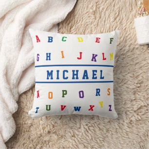 Personalized Alphabet  Throw Pillow