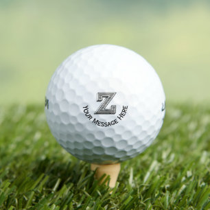 Personalized Alphabet z Golf Balls