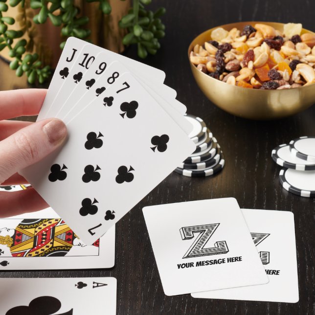 Personalized Alphabet z Playing Cards (In Situ)