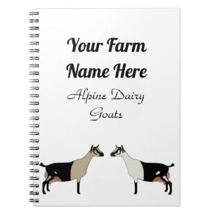 Personalized Alpine Dairy Goat Notebook