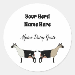 Personalized Alpine Dairy Goat Sticker