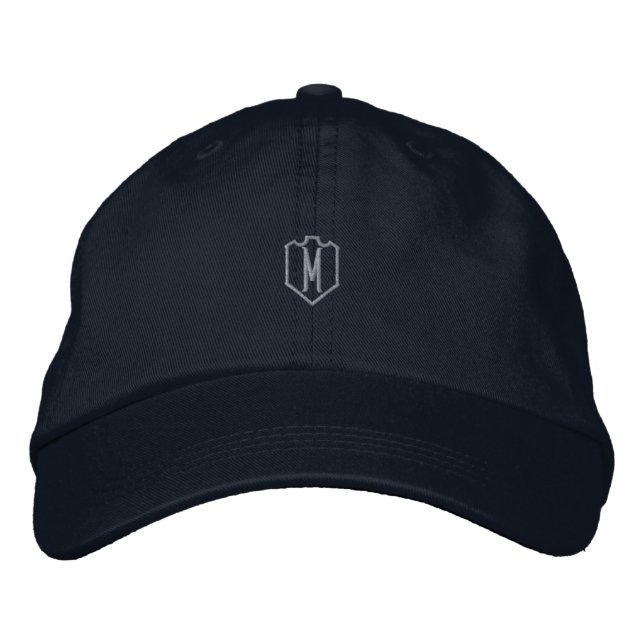 Personalized Alternative Apparel M Letter Initial Embroidered Hat (Front)