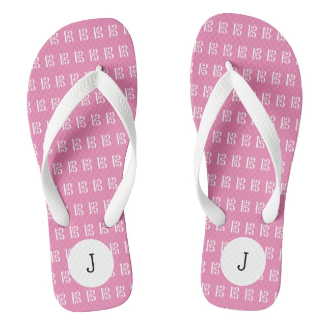 Personalized Alto Clef (White) Viola Music Flip Flops (Footbed)