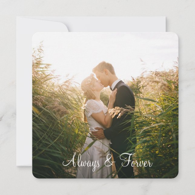 Personalized  "Always & Forever" Photo Border Card (Front)