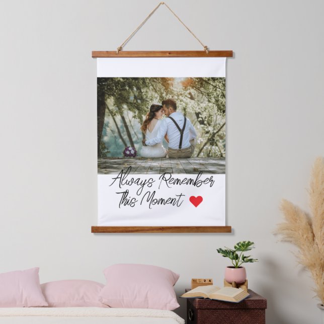 Personalized Always Remember This Moment Hanging Tapestry (Bedroom)
