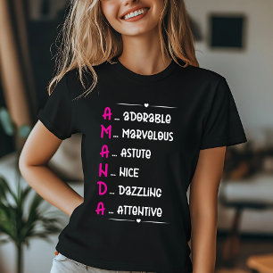 Personalized Amanda Name Art T-Shirt