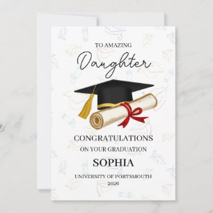 Personalized Amazing Daughter Graduation Card