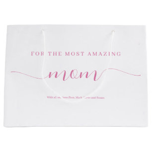 Personalized Amazing Mom Bundle Gift Set Large Gift Bag