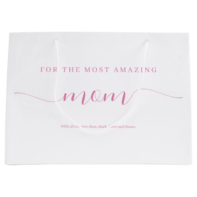 Personalized Amazing Mom Bundle Gift Set Large Gift Bag (Front)
