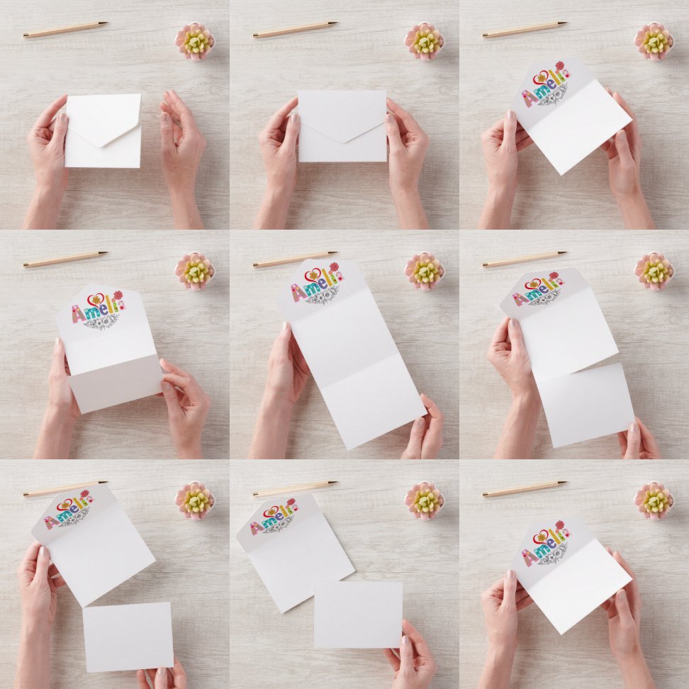 Personalized Amelia Name All In One Invitation