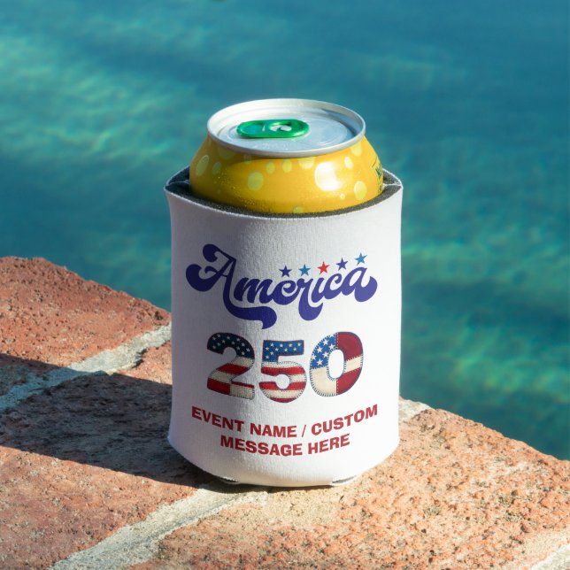 Personalized America 250th Anniversary Can Cooler (In Situ Pool)