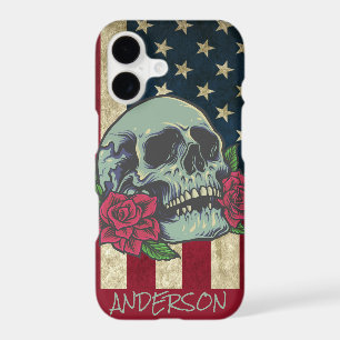 Personalized American Blue Skull