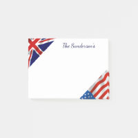 Personalized American British Flags Patriotic 