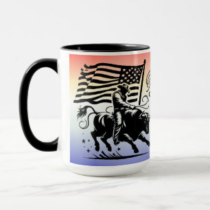Personalized American Bull Rider Rodeo 2 Mug