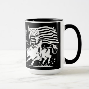 Personalized American Bull Rider Rodeo 3 Mug