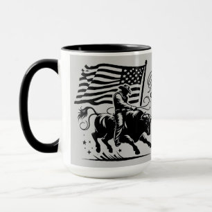 Personalized American Bull Rider Rodeo Mug