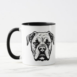 Personalized American Bulldog Black and White Mug