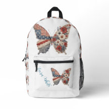 Personalized American Butterfly Name Backpack