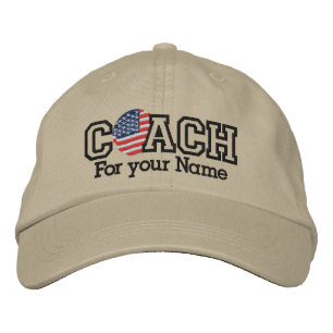 Personalized American Coach with your name Embroidered Hat