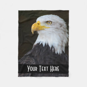Personalized American Eagle Photography Print Fleece Blanket