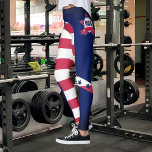Personalized American Flag 4 Th Of July  Leggings<br><div class="desc">Stand out from the crowd with these one-of-a-kind leggings! Customized with your name and the USA flag, these leggings are sure to make you feel like a true American. Whether you're at the gym or just out running errands, make a statement with these unique and stylish leggings. With their comfortable...</div>