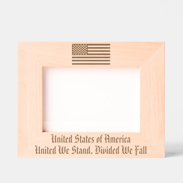 Personalized American Flag Etched Frames (Front)