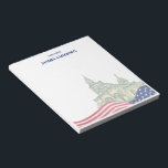 Personalized American Flag Patriotic USA  Notepad<br><div class="desc">Personalized American Flag Patriotic USA Gifts! Celebrate pride, freedom, and unity with this American Patriotic USA design. Inspired by the spirit of the United States, this design reflects love for the country, national pride, and the values of liberty and independence. Perfect for national holidays, patriotic events, family gatherings, or everyday...</div>