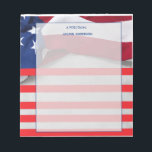 Personalized American Flag Patriotic USA  Notepad<br><div class="desc">Personalized American Flag Patriotic USA Gifts!</div>