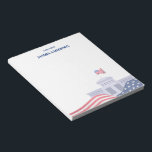 Personalized American Flag Patriotic USA  Notepad<br><div class="desc">Personalized American Flag Patriotic USA Gifts! Celebrate pride, freedom, and unity with this American Patriotic USA design. Inspired by the spirit of the United States, this design reflects love for the country, national pride, and the values of liberty and independence. Perfect for national holidays, patriotic events, family gatherings, or everyday...</div>